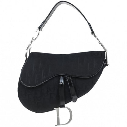 Christian Dior Black Trotter Saddle Handbag