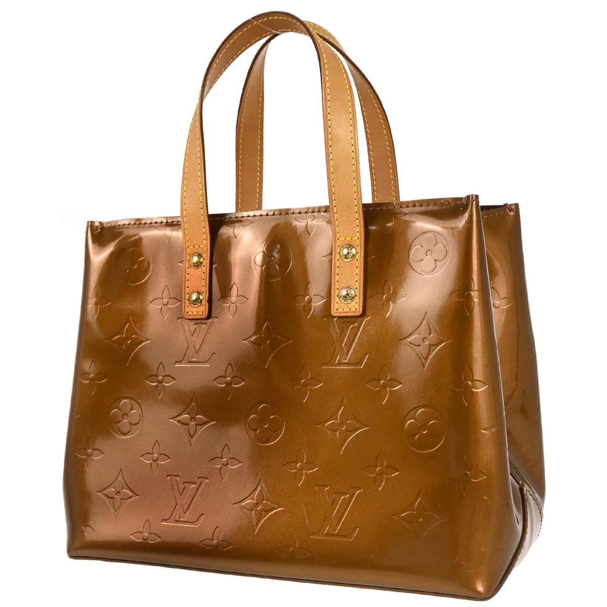 Louis Vuitton Bronze Vernis Reade PM Tote Handbag M91146