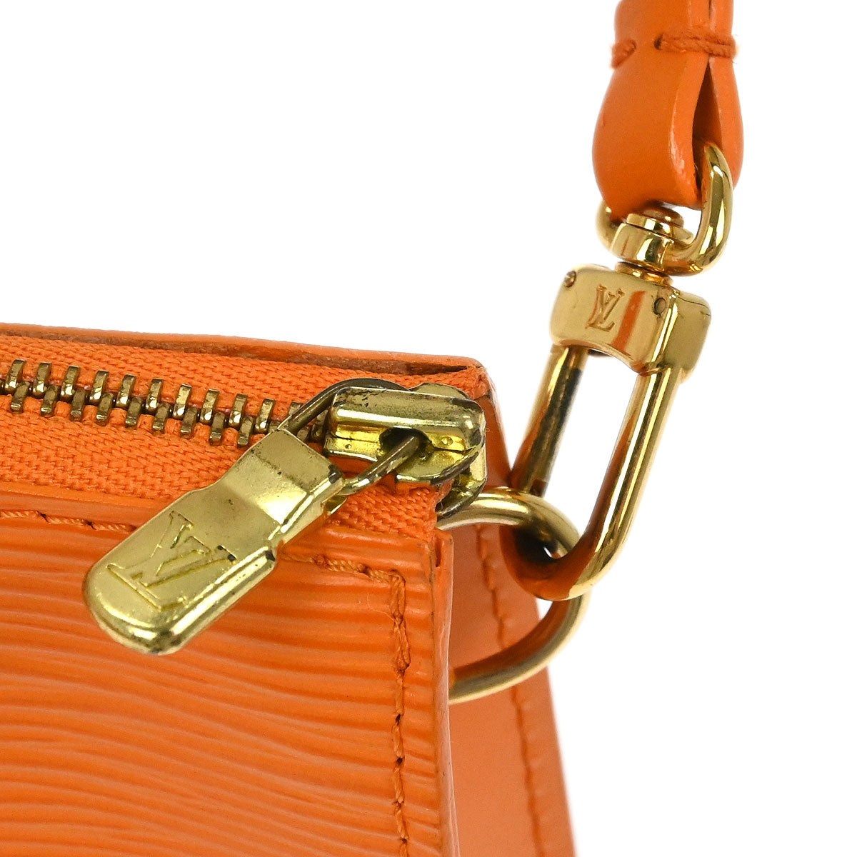 Louis Vuitton 2003 Orange Epi Pochette Accessoires 24 Handbag M5294H