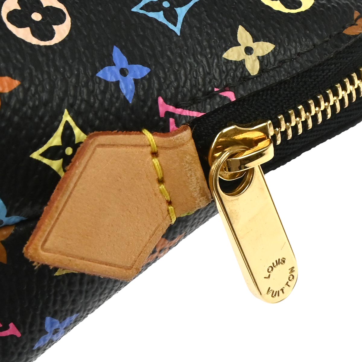Louis Vuitton Black Monogram Multicolor Pochette Cosmetic M47355