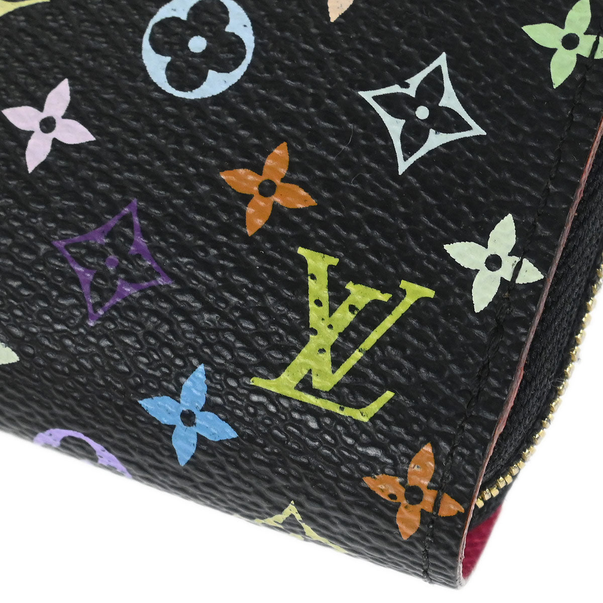 Louis Vuitton 2009 Black Multicolor Zippy Coin Purse Wallet M93740