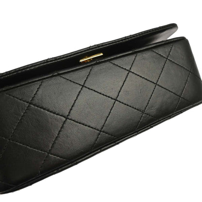 Chanel Black Lambskin Turnlock Mini Full Flap Shoulder Bag