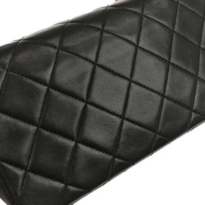Chanel Black Lambskin Turnlock Mini Full Flap Shoulder Bag