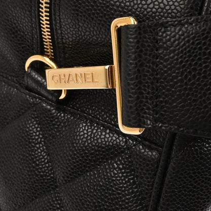 Chanel Black Caviar Skin 2way Shoulder Bowling Bag 50