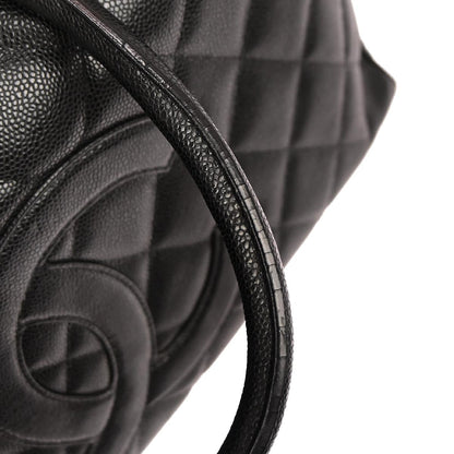 Chanel Black Caviar Skin 2way Shoulder Bowling Bag 50