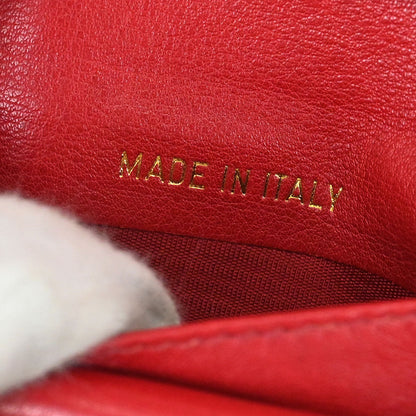 Chanel Bifold Wallet Purse Red Caviar Skin