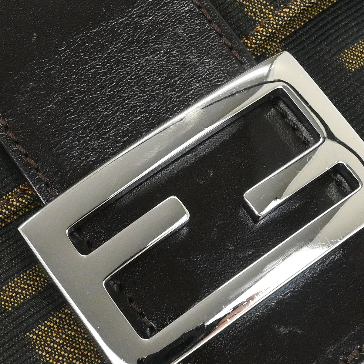 Fendi Brown Canvas Zucca Mamma Baguette Handbag