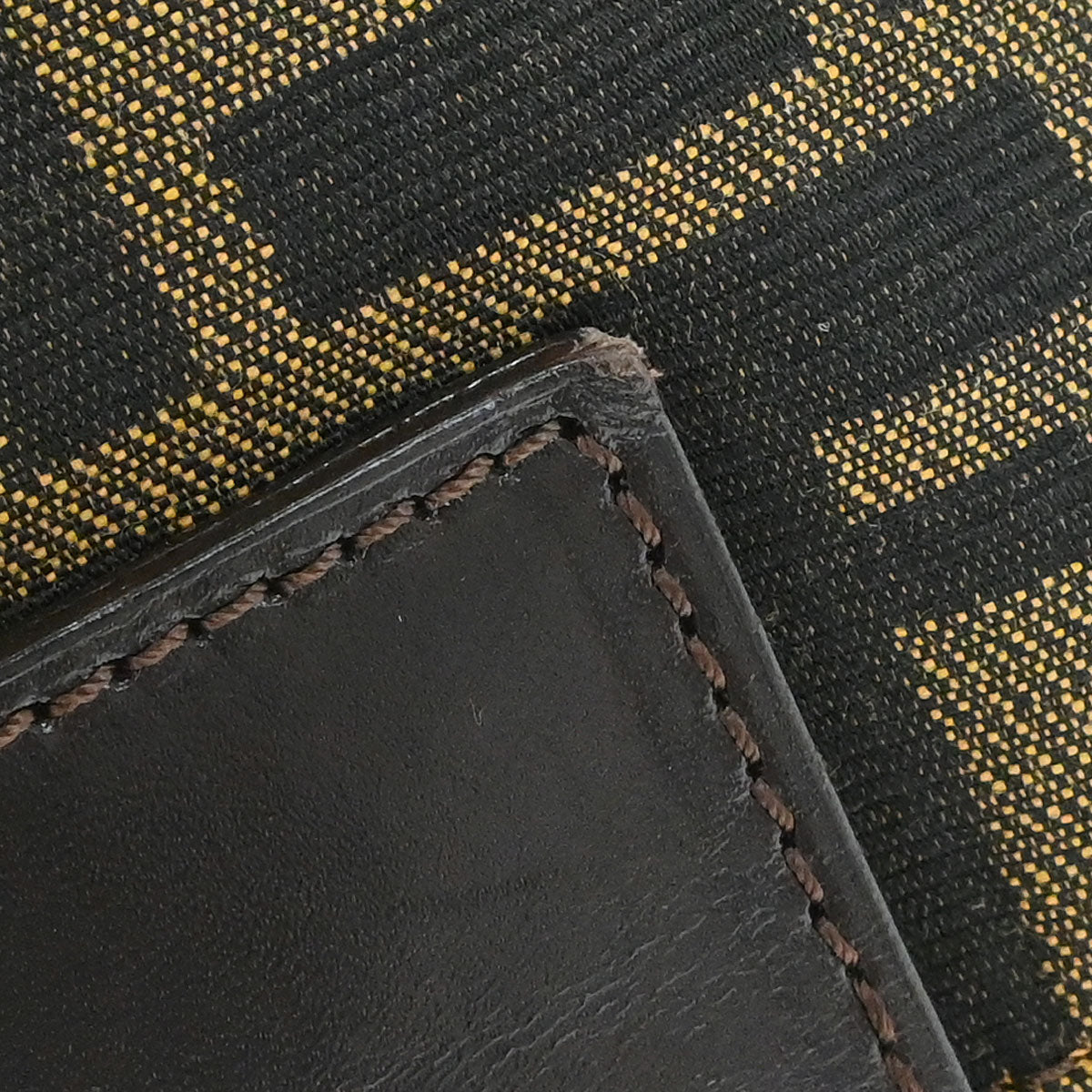 Fendi Brown Canvas Zucca Mamma Baguette Handbag