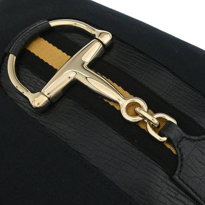 Gucci Black GG Horsebit Hobo Handbag