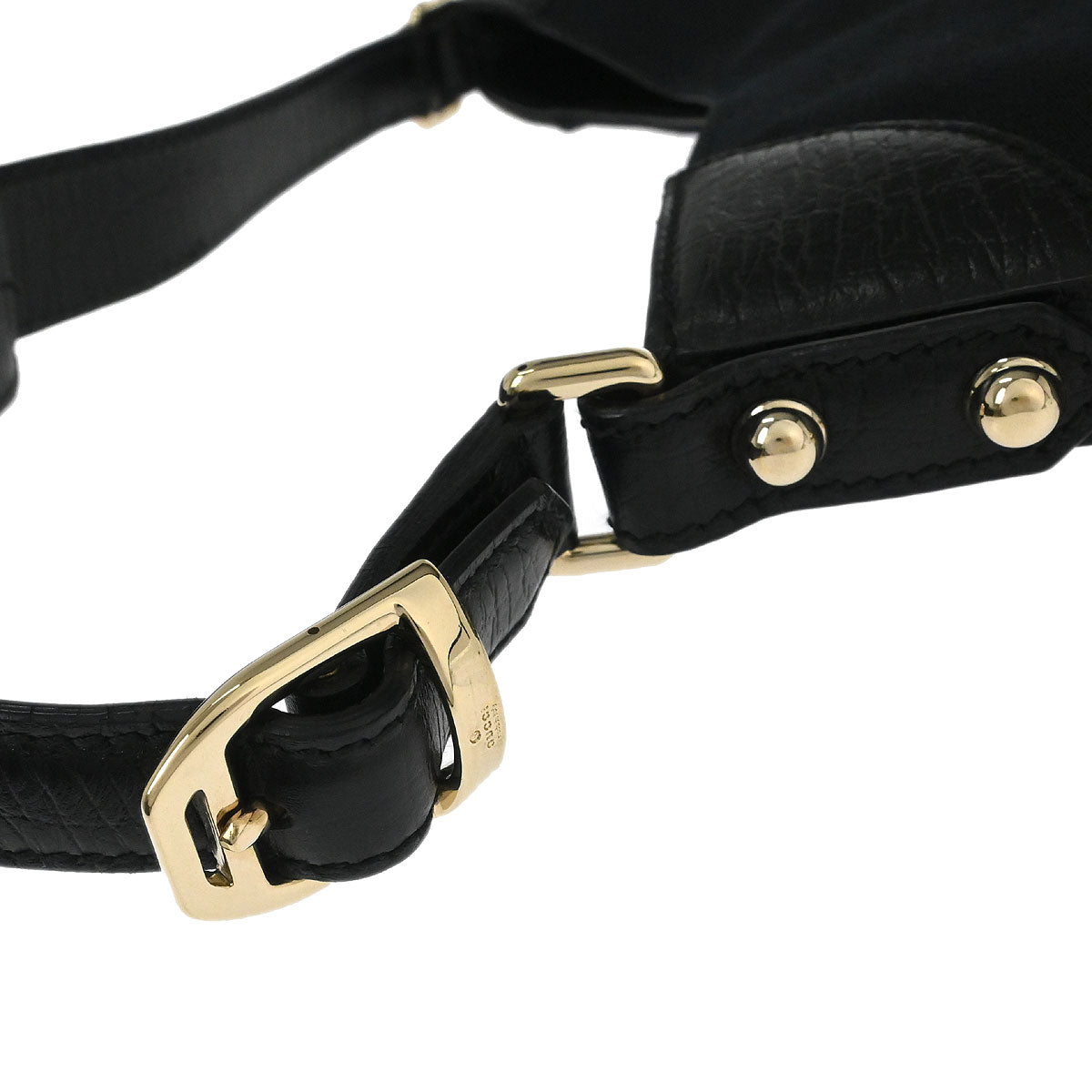 Gucci Black GG Horsebit Hobo Handbag