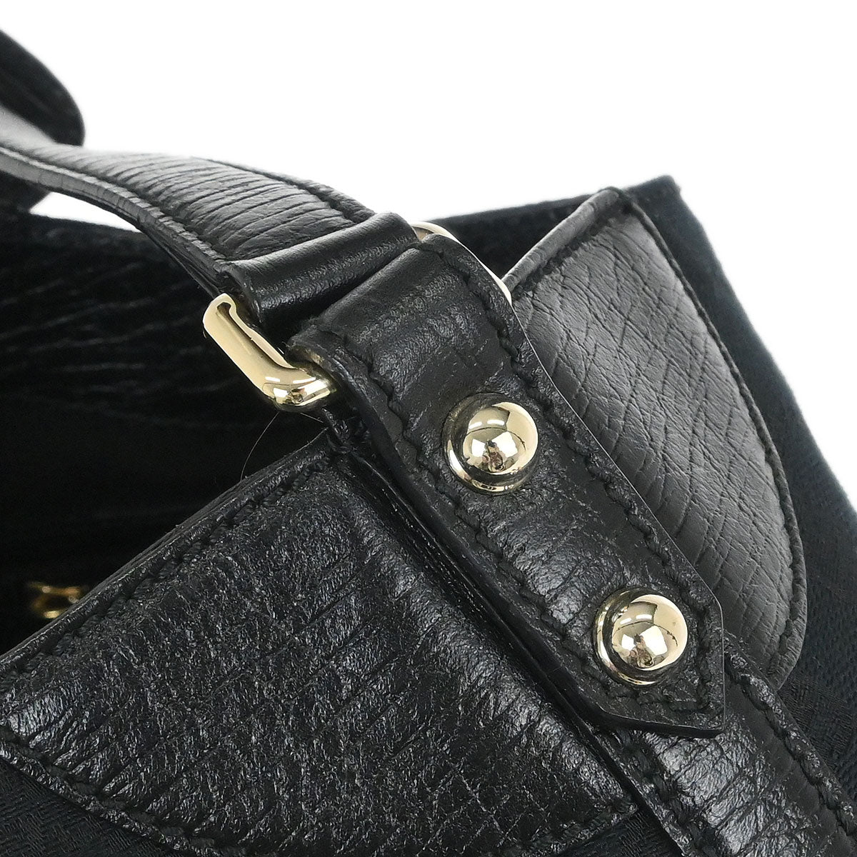 Gucci Black GG Horsebit Hobo Handbag