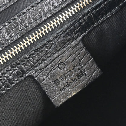 Gucci Black GG Horsebit Hobo Handbag