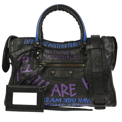 Balenciaga Black Classic Mini City 2way Shoulder Handbag