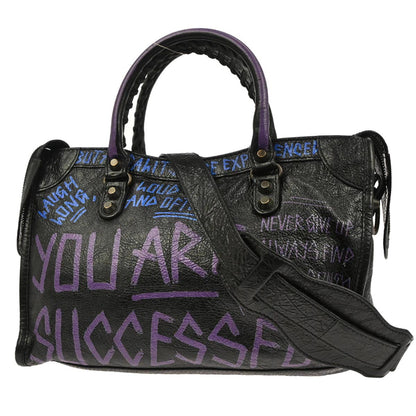 Balenciaga Black Classic Mini City 2way Shoulder Handbag