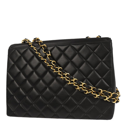Chanel Black Lambskin Maxi Classic Flap Shoulder Bag