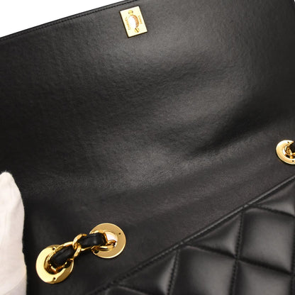 Chanel Black Lambskin Maxi Classic Flap Shoulder Bag