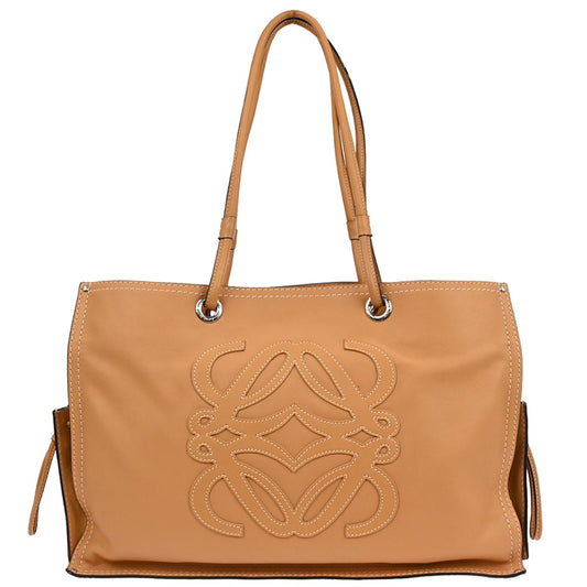 Loewe * Light Brown Leather Anagram Tote Handbag