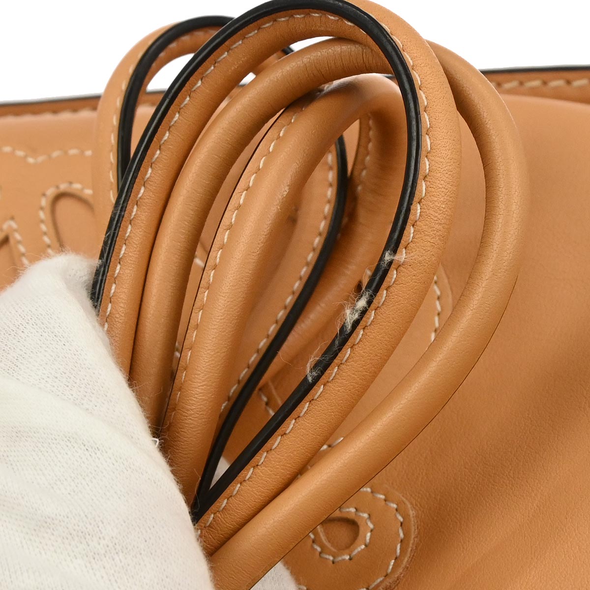 Loewe * Light Brown Leather Anagram Tote Handbag