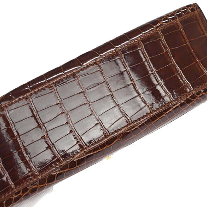Hermes * Miel Alligator Kelly Pochette Handbag