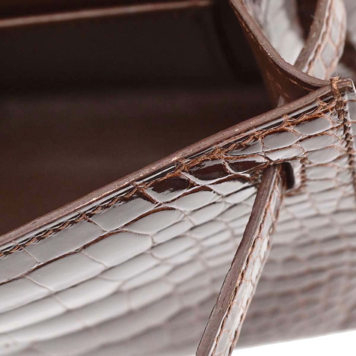 Hermes * Miel Alligator Kelly Pochette Handbag