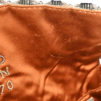 Fendi * Silver Rhinestone Python Baguette Handbag