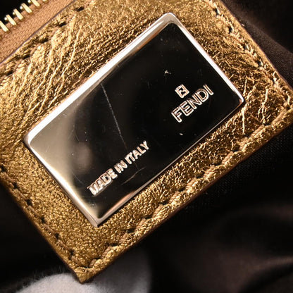 Fendi Brown Velvet Baguette Handbag