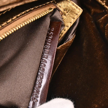 Fendi Brown Velvet Baguette Handbag