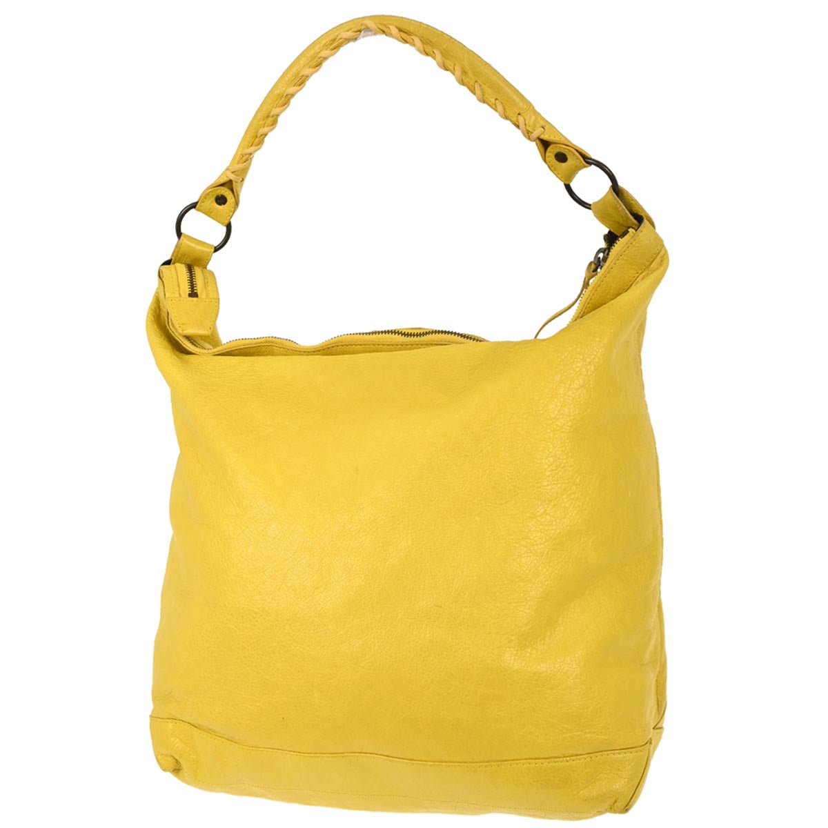Balenciaga Yellow Lambskin The Day Handbag