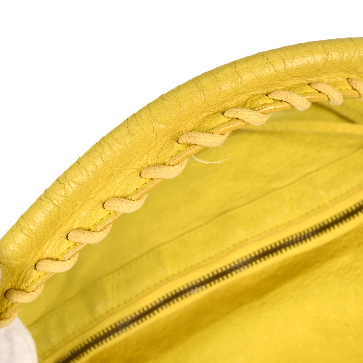 Balenciaga Yellow Lambskin The Day Handbag