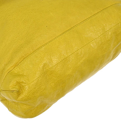 Balenciaga Yellow Lambskin The Day Handbag