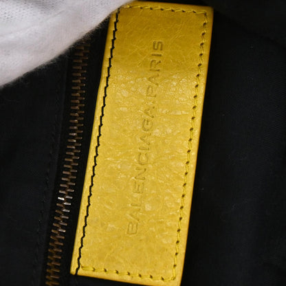 Balenciaga Yellow Lambskin The Day Handbag