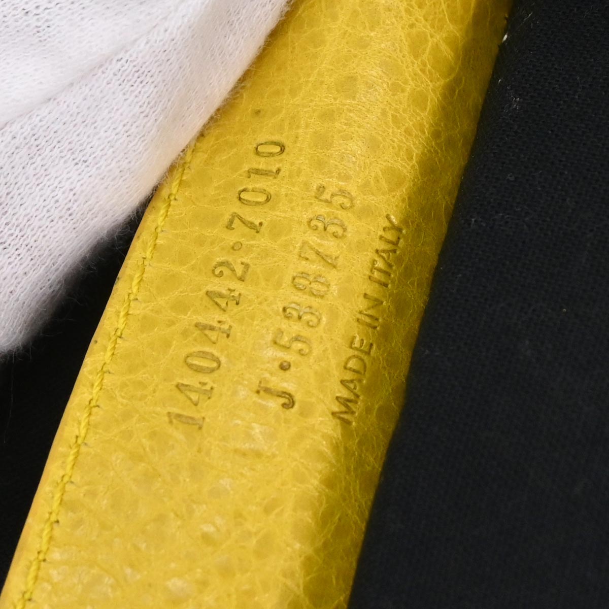 Balenciaga Yellow Lambskin The Day Handbag