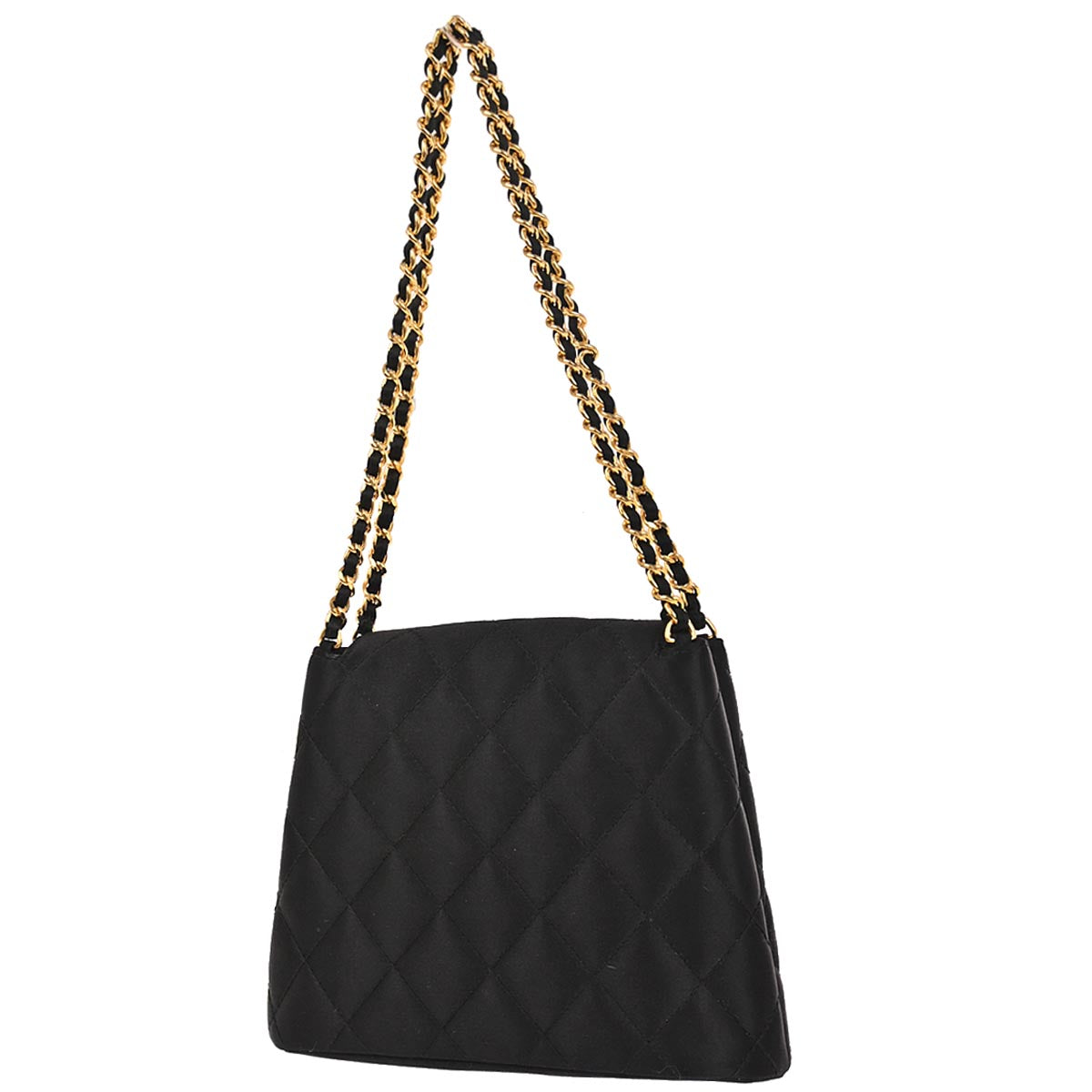 Chanel Black Satin Handbag