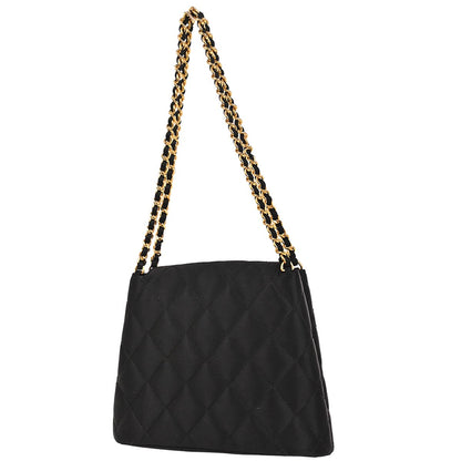 Chanel Black Satin Handbag