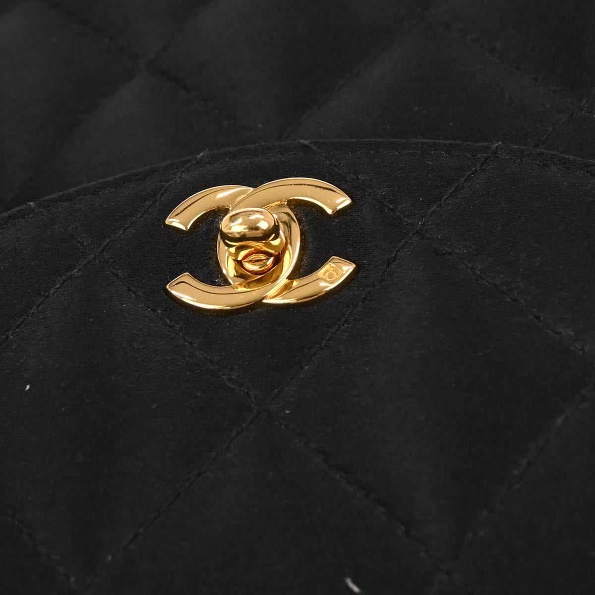 Chanel Black Satin Handbag