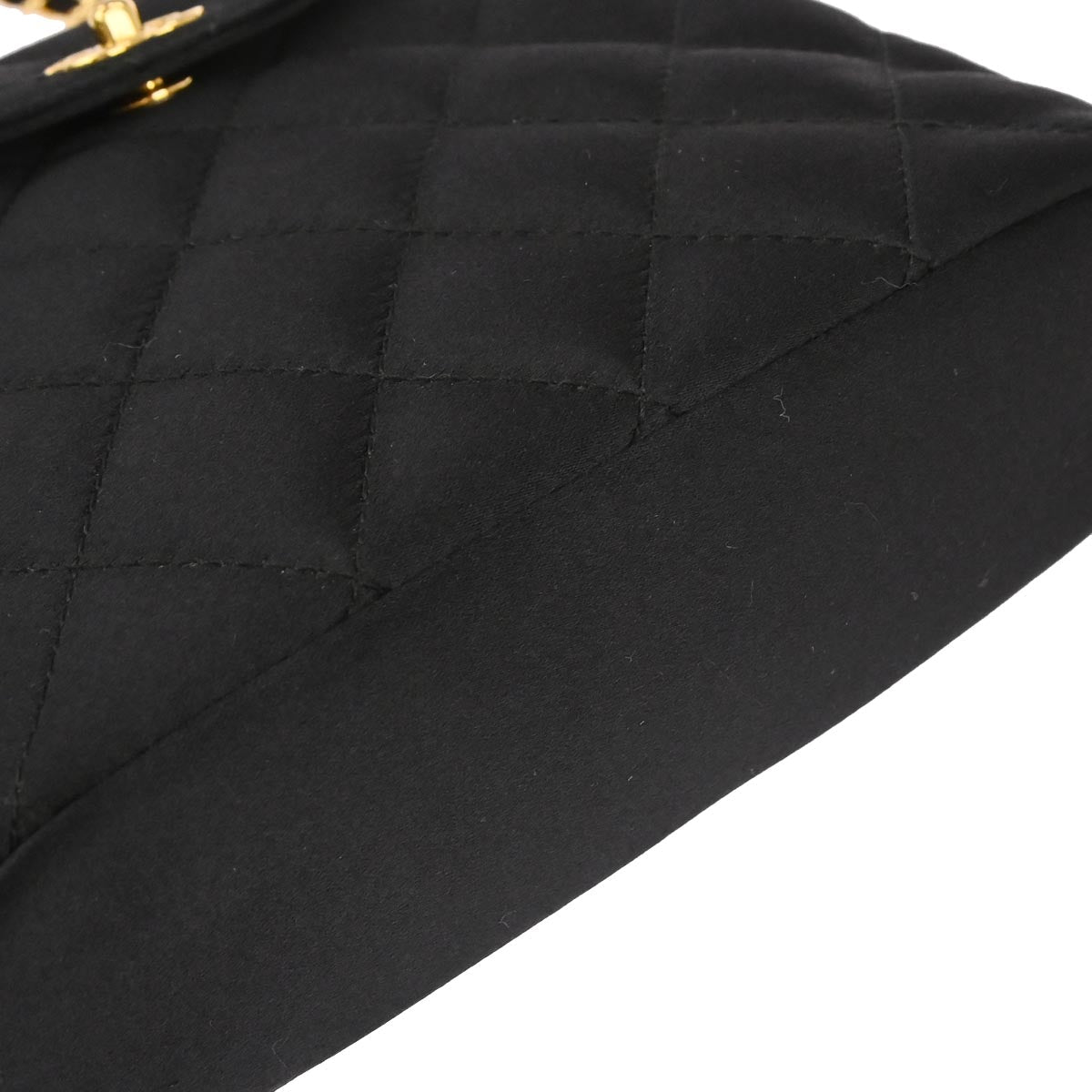 Chanel Black Satin Handbag