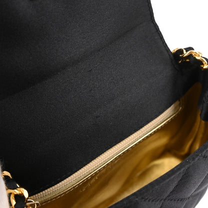 Chanel Black Satin Handbag