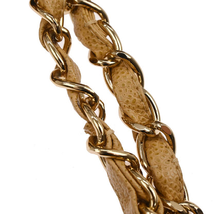 Chanel 2003-2004 Beige Caviar Petite Shopping Tote PST Chain Handbag