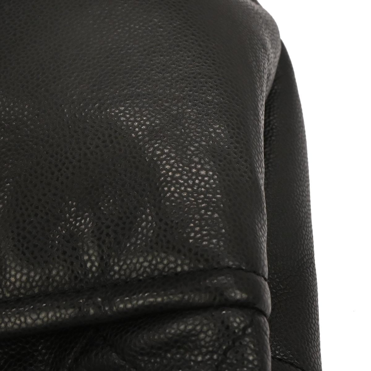 Chanel 2009-2010 Black Caviar Skin Tote Chain Shoulder Bag