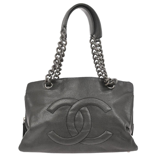 Chanel 2009-2010 Black Caviar Skin Handbag