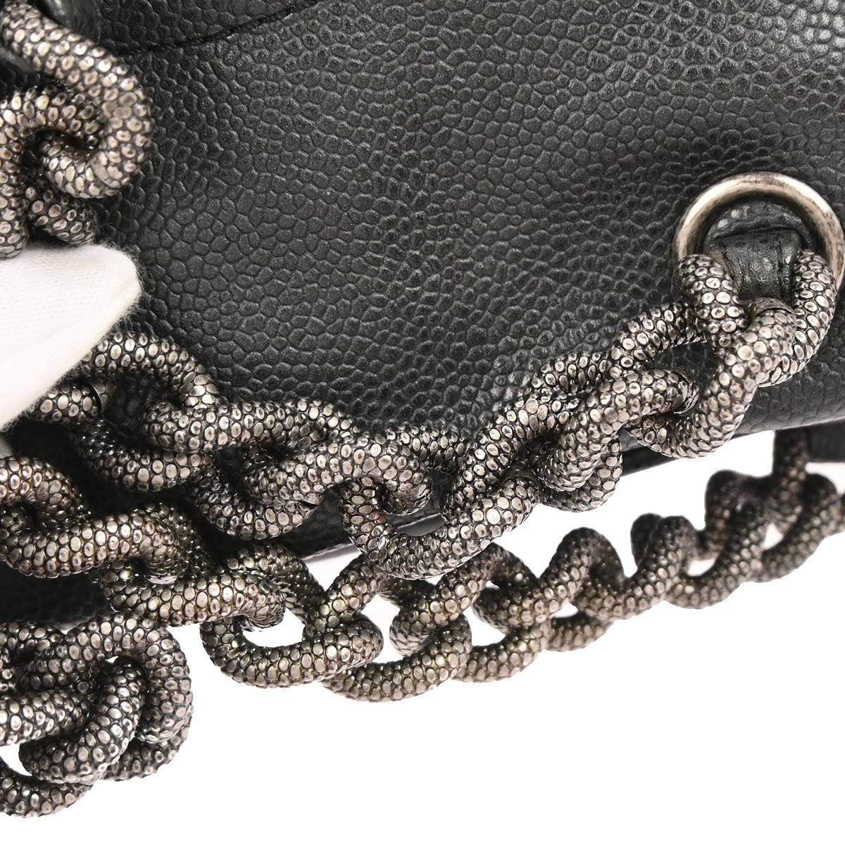Chanel 2009-2010 Black Caviar Skin Handbag