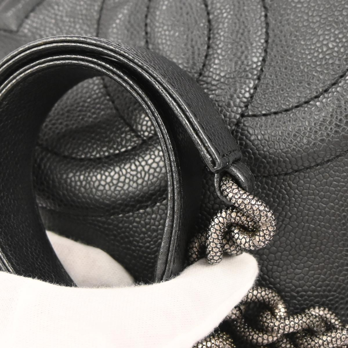 Chanel 2009-2010 Black Caviar Skin Handbag