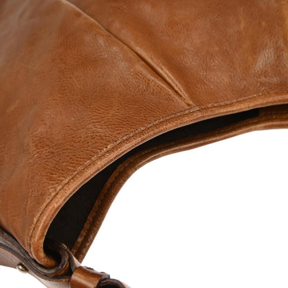 Yves Saint Laurent Brown Leather Large Mombasa Handbag