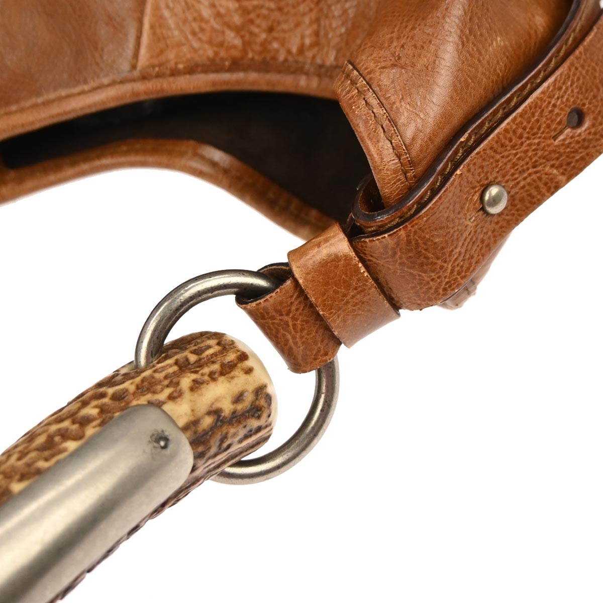 Yves Saint Laurent Brown Leather Large Mombasa Handbag