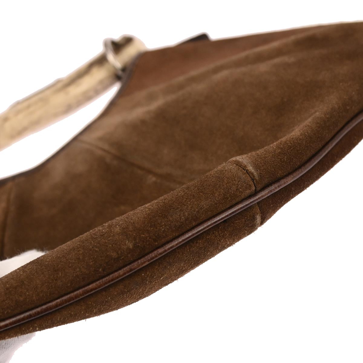 Yves Saint Laurent Brown Suede Small Mombasa Hobo Handbag