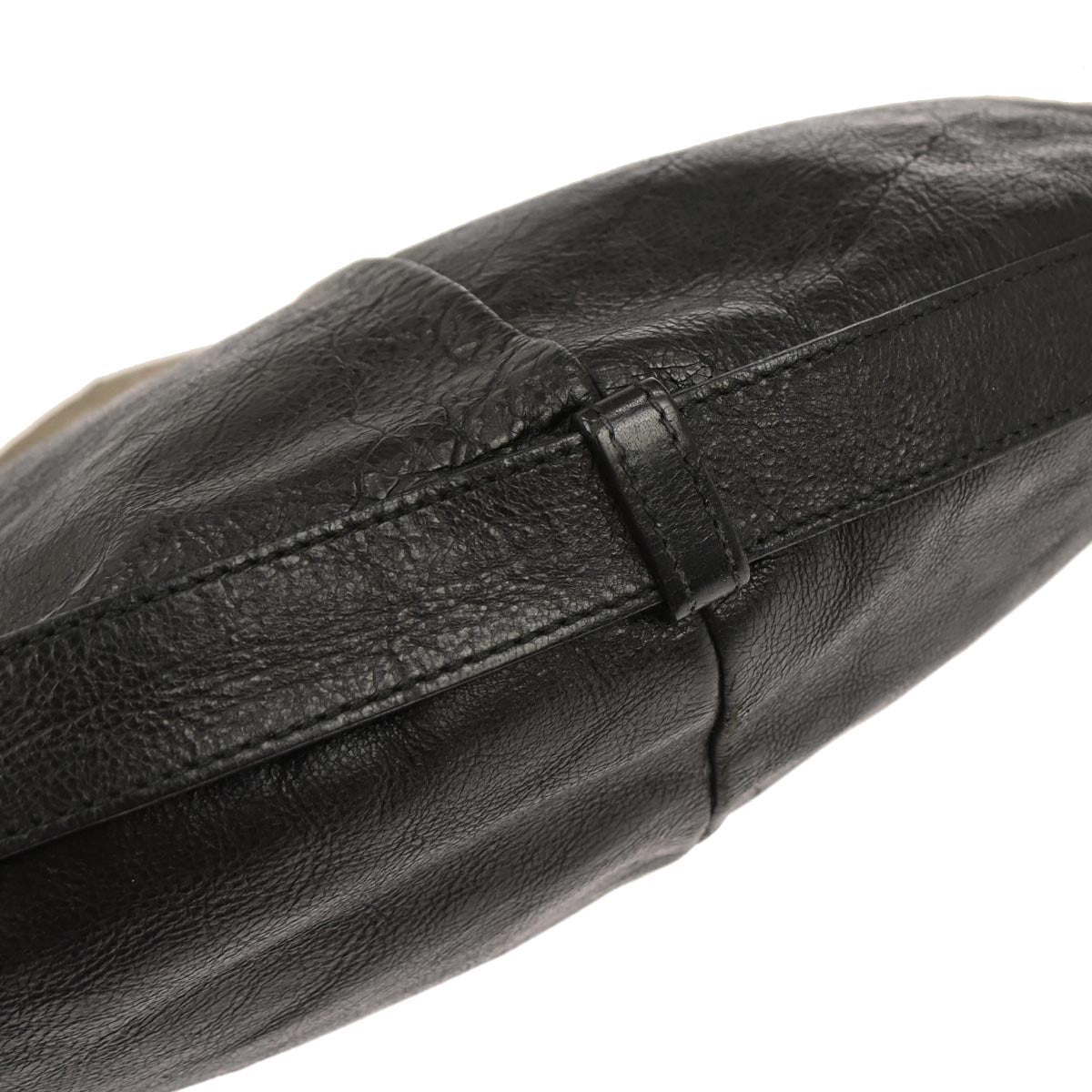 Yves Saint Laurent Black Leather Medium Mombasa Handbag