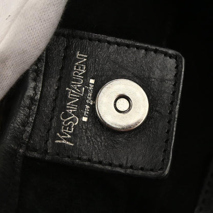 Yves Saint Laurent Black Leather Medium Mombasa Handbag