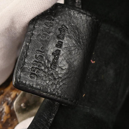 Yves Saint Laurent Black Leather Medium Mombasa Handbag