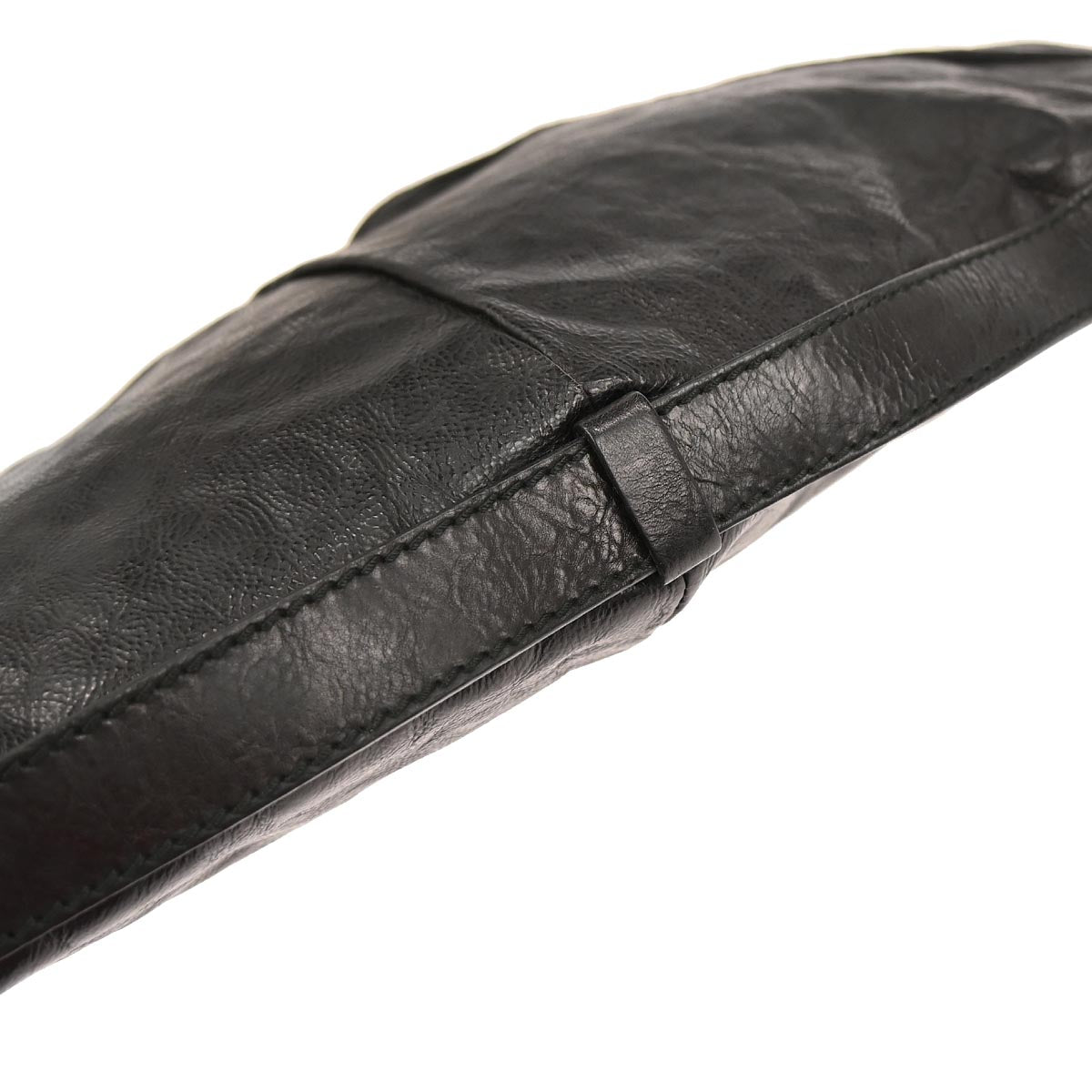 Yves Saint Laurent Black Leather Large Mombasa Handbag