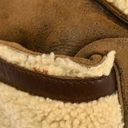 Christian Dior Brown Mouton Flight Handbag